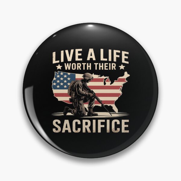 Item preview, Live A Life Worth Their Sacrifice Quote Veterans Day designed and sold by Voidbinder.