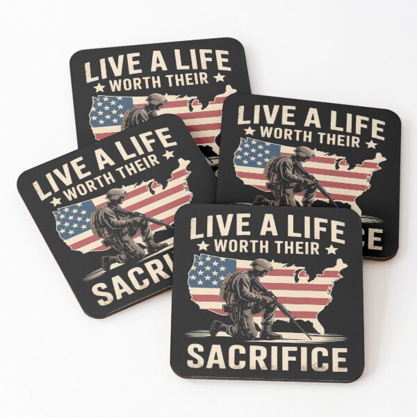 Item preview, Live A Life Worth Their Sacrifice Quote Veterans Day designed and sold by Voidbinder.
