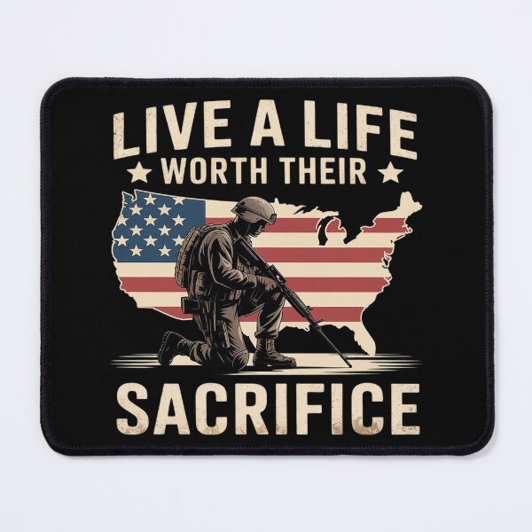 Item preview, Live A Life Worth Their Sacrifice Quote Veterans Day designed and sold by Voidbinder.
