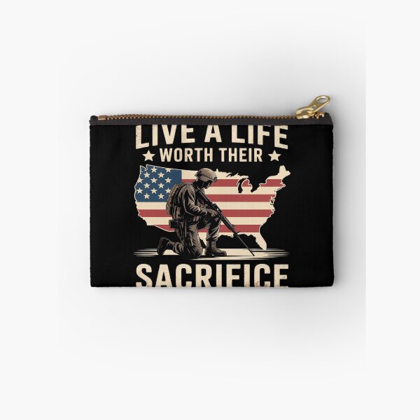 Item preview, Live A Life Worth Their Sacrifice Quote Veterans Day designed and sold by Voidbinder.