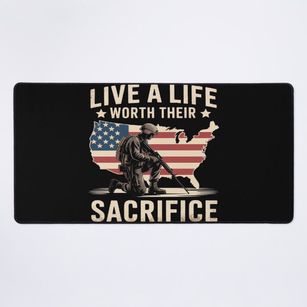 Item preview, Live A Life Worth Their Sacrifice Quote Veterans Day designed and sold by Voidbinder.