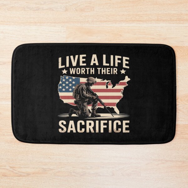 Item preview, Live A Life Worth Their Sacrifice Quote Veterans Day designed and sold by Voidbinder.