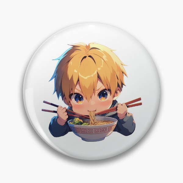 Item preview, Masaomi Kida Durarara Anime Kawaii Ramen Chibi Lively Joyful Noodle Moment designed and sold by Raslbazola.
