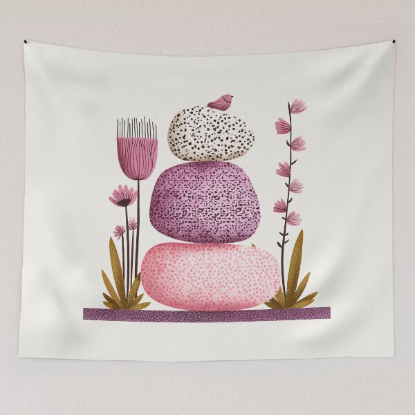 Item preview, Stacked Stones and Flowers designed and sold by nikoart001.