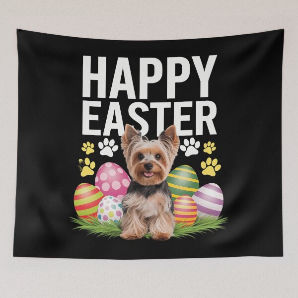 Item preview, Yorkie Yorkshire Terrier Dog Breed Happy Easter designed and sold by Morphologiona.