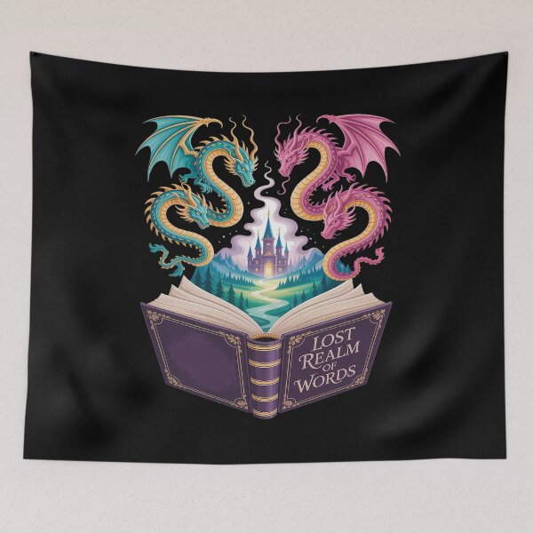 Item preview, Lost in the realm of words, ADHD fantasy book lover designed and sold by Voidbinder.