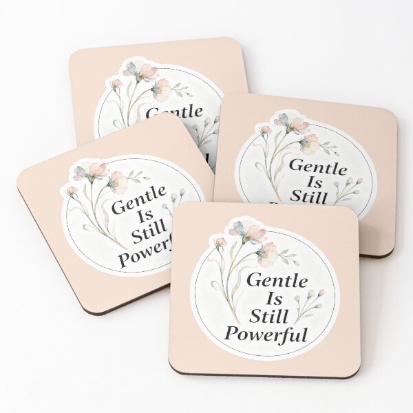 Item preview, Gentle Is Still Powerful – Soft Floral Affirmation Sticker designed and sold by Velavue .