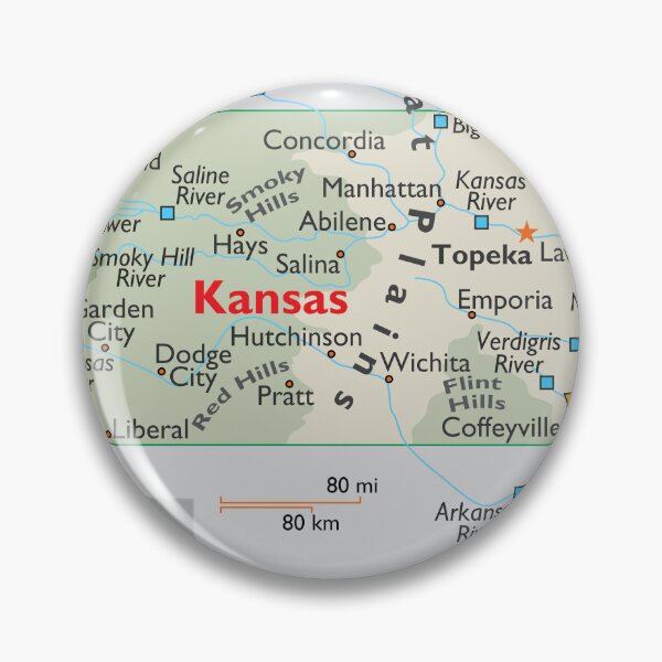 Item preview, Kansas Physical & Geographic Map designed and sold by WorldAtlas.com.
