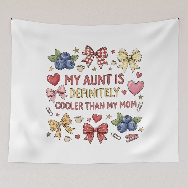 Item preview, My Aunt Is Definitely Cooler Than My Mom Funny Baby designed and sold by THREE LITTLE BEANS.