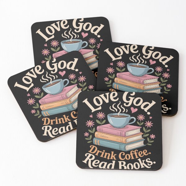 Item preview, Love God Drink Coffee Read Books Lovers Christian Faith designed and sold by Voidbinder.