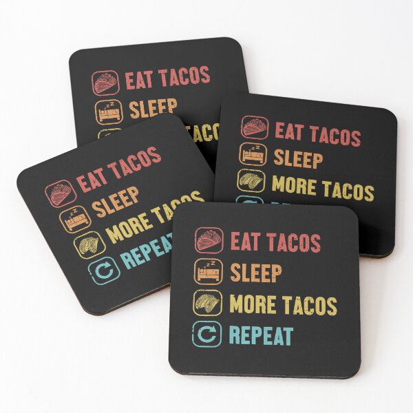 Item preview, Eat Sleep Tacos Repeat Hard Shell Al Pastor Seasoning Taco designed and sold by charitashmoqs.