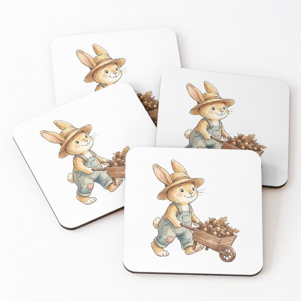Item preview, Gnomecore Aesthetic: Wheelbarrow Bunny Helper designed and sold by bapupa.