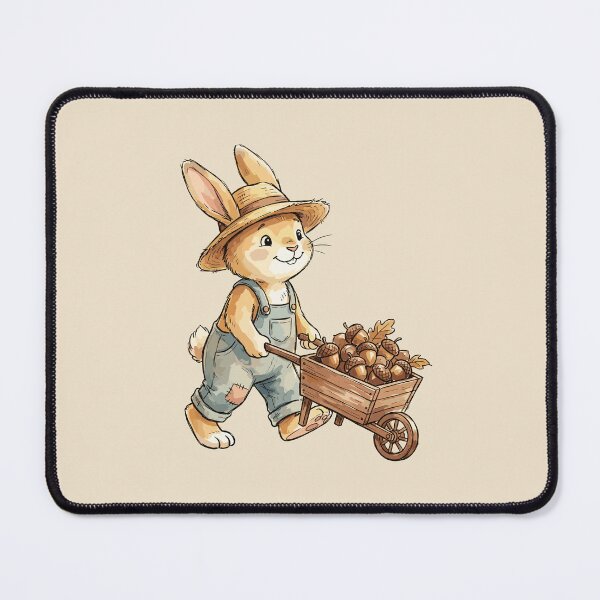 Item preview, Gnomecore Aesthetic: Wheelbarrow Bunny Helper designed and sold by bapupa.