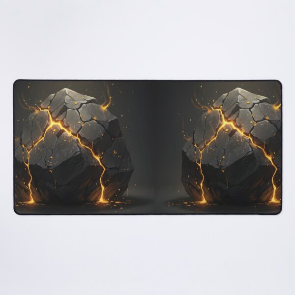 Item preview, Earthbending Emerald Golden Black Stone Art designed and sold by RedOrBlueIts4U.