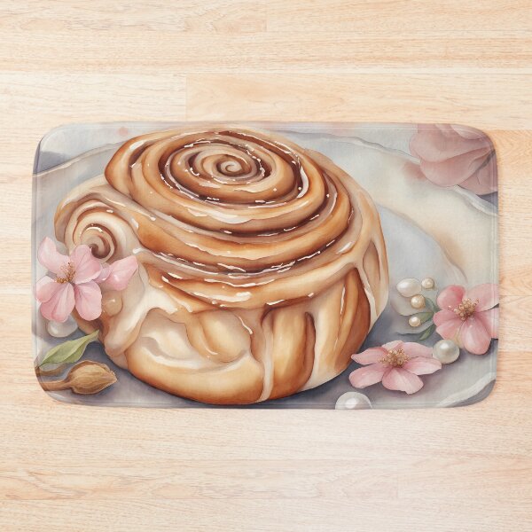 Item preview, Cinnamon Bun on Plate designed and sold by CalmnessbyChoice.