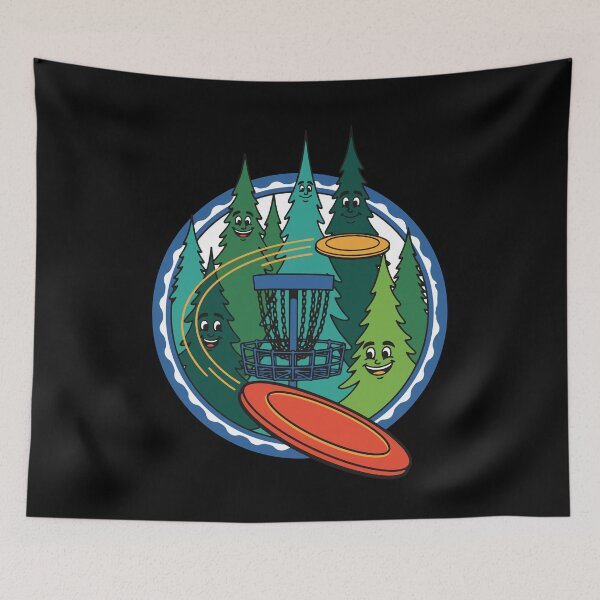 Item preview, Funny Disc Golf Flying Disc Basket Forest Scene designed and sold by LuminOrb.