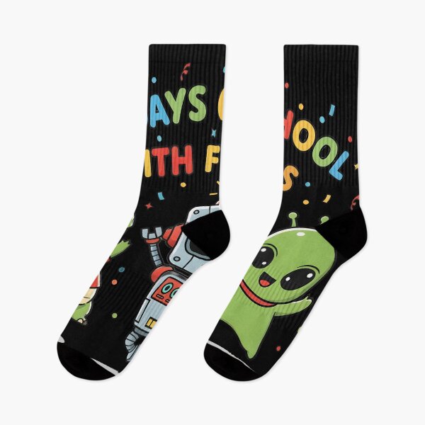 Item preview, 100 Days of School with Friends T-Shirt | Cute Dino, Robot & Alien Celebration Tee designed and sold by Hamza25const.