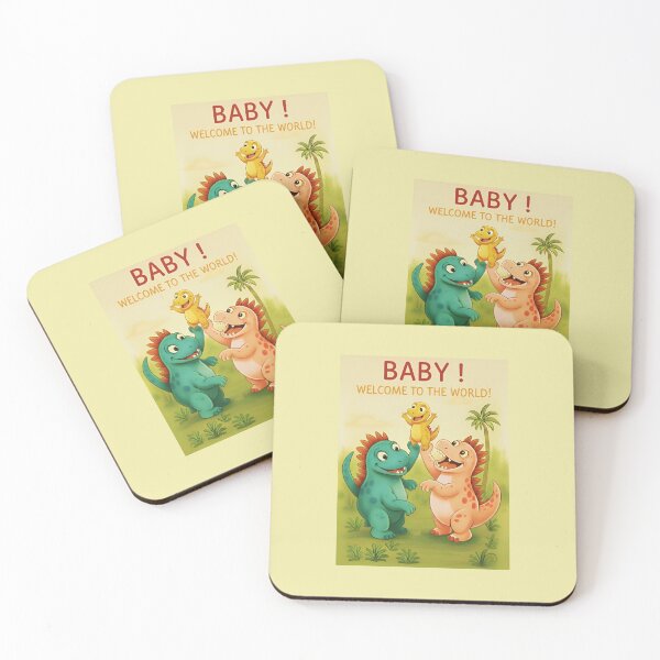 Item preview, Dinosaur Baby Shower Card - Welcome to the World New Baby Gift, Cute Dino Nursery Decor designed and sold by SammyMorry.