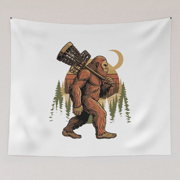 Item preview, Bigfoot Disc Golf Basket Walker Funny Disc Golfer designed and sold by LuminOrb.
