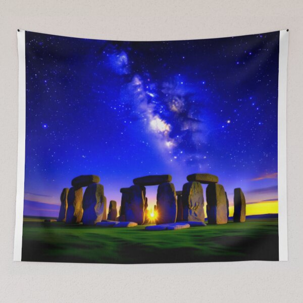 Item preview, stonehenge fluorescence dark night colorful abstract design designed and sold by SmashingDeals.