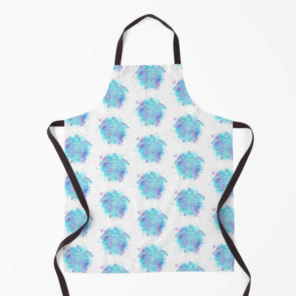 Item preview, White Mandala Line Art Sea Turtle Blue Boho designed and sold by zoughlal.