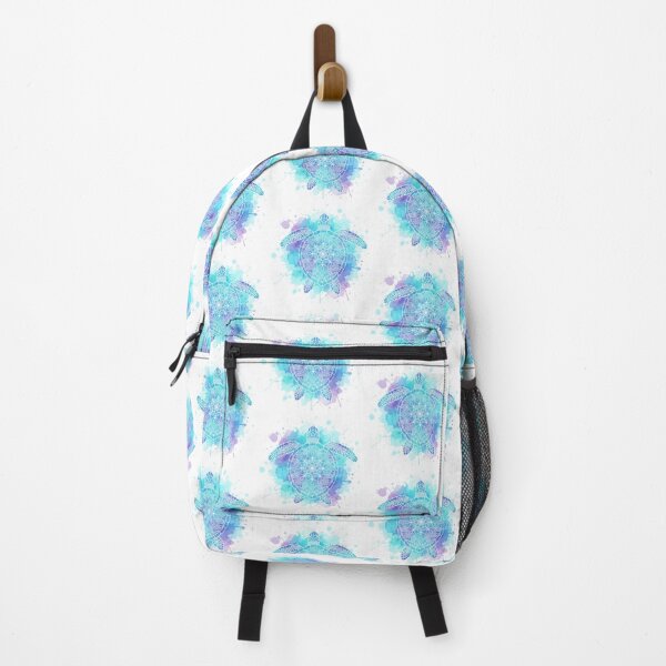 Item preview, White Mandala Line Art Sea Turtle Blue Boho designed and sold by zoughlal.