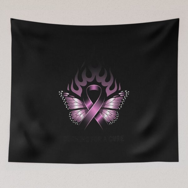 Item preview, Lupus Awareness Purple Flame with Glowing Ribbon & Fire designed and sold by Shannon Bosley.