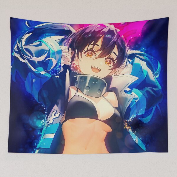 Item preview, Tamaki Kotatsu Fire Force Anime Fierce Blue Energy Girl designed and sold by thedarvills.
