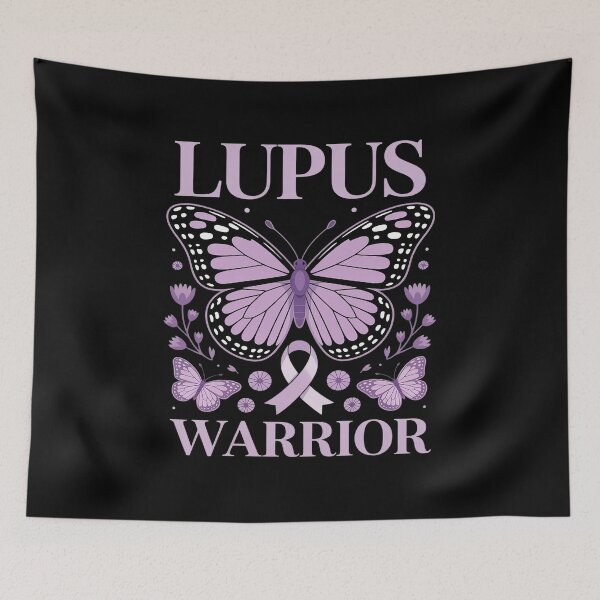 Item preview, Lupus Warrior Butterfly Lupus Awareness Lupus Fighter designed and sold by Shannon Bosley.