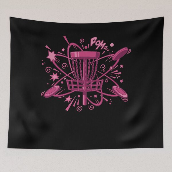 Item preview, Pom Star Disc Golf Basket Fun Art designed and sold by LuminOrb.