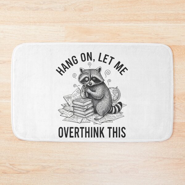 Item preview, Hang On Let Me Overthink This T-shirt, Sarcastic Raccoon Meme Gift designed and sold by THREE LITTLE BEANS.