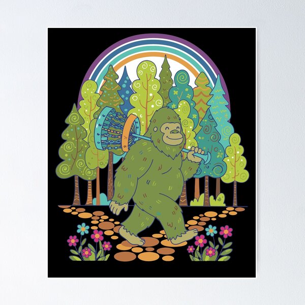 Artikelvorschau, Bigfoot Disc Golf Lustiger Disc Golfer Fliegende Scheibe entworfen und verkauft von LuminOrb.