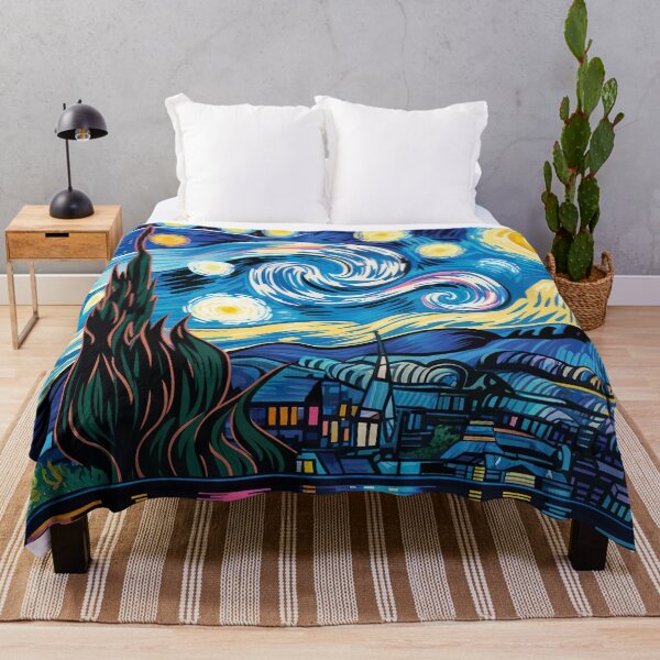Item preview, Starry Night Reimagined | Neon Geometric Van Gogh Style Contempor designed and sold by Tamas Das.