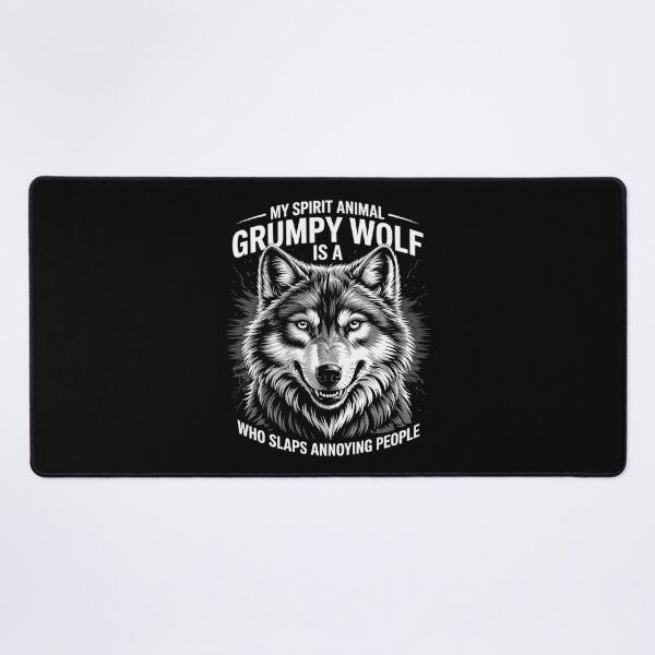 Item preview, My Spirit Animal Is A Grumpy Wolf Who Slaps Annoying People 3 designed and sold by DigitaldeligArt.