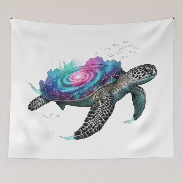 Item preview,  Surreal Spiral Galaxy Shell Sea Turtle designed and sold by zoughlal.
