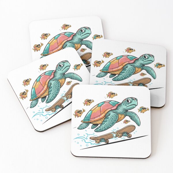 Item preview,  Radical Skater Sea Turtle Cartoon designed and sold by zoughlal.