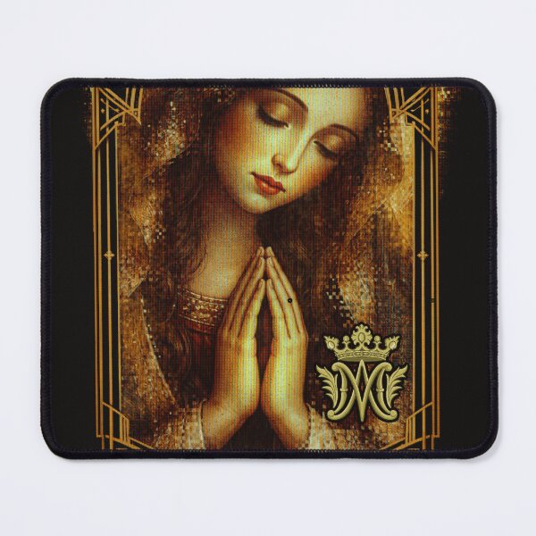 Item preview, Mary in Prayer — Art Deco Devotional Icon designed and sold by Sanctum Icons.