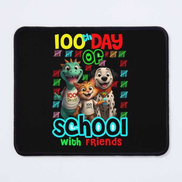 Item preview, 100th Day of School with Friends T-Shirt | Cute Dino, Cat & Dog Celebration Tee designed and sold by Hamza25const.