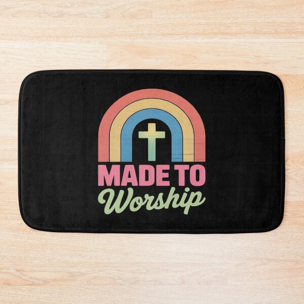 Item preview, Made to worship the Lord Adoration Rainbow Christian Faith designed and sold by Shannon Bosley.