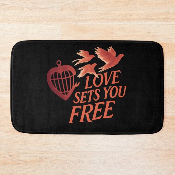 Item preview, Love Sets You Free - Heart Cage & Birds Illustration designed and sold by MKreative Studio.