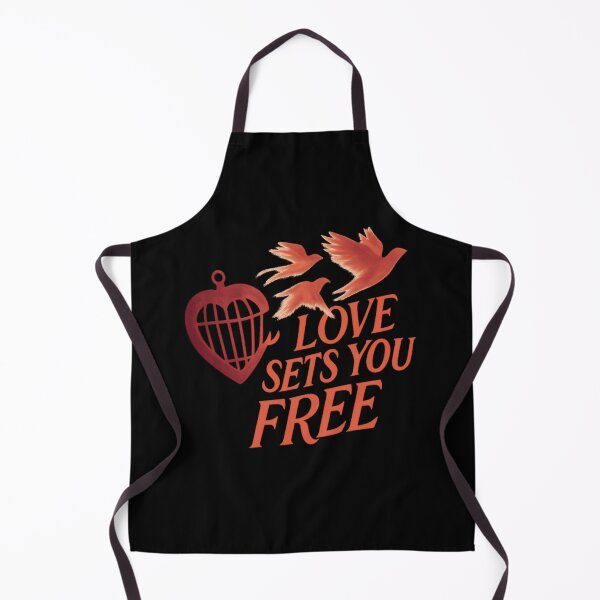 Item preview, Love Sets You Free - Heart Cage & Birds Illustration designed and sold by MKreative Studio.