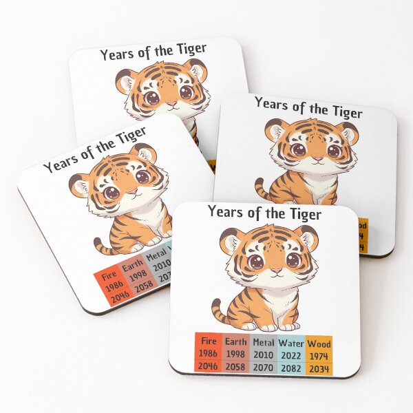 Item preview, Chinese Zodiac Tiger Years | Endearing Animal Illustration designed and sold by Pets & Memes & Stuff.