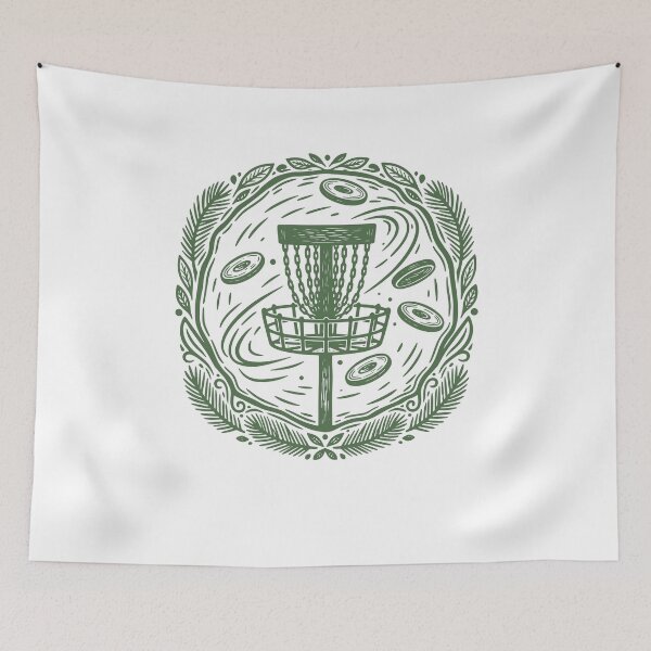 Item preview, Disc Golf Scene Flying Disc Golfers Art designed and sold by LuminOrb.