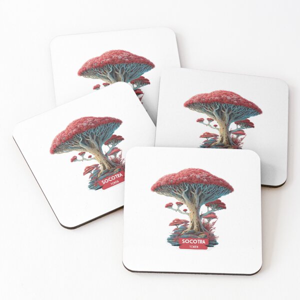 Item preview, Socotra Dragon Blood Tree Yemen Vintage Travel Sticker Design designed and sold by Blurbean.