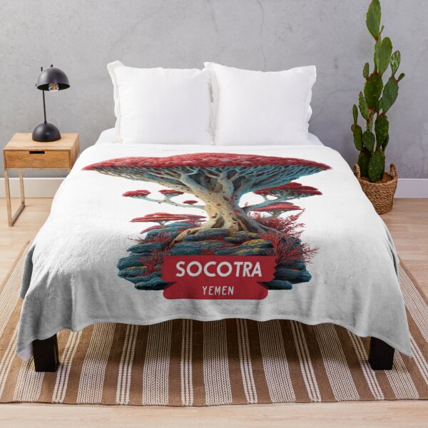 Item preview, Socotra Dragon Blood Tree Yemen Vintage Travel Sticker Design designed and sold by Blurbean.
