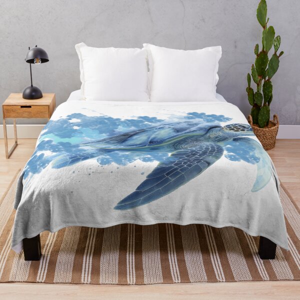 Item preview,  Abstract Blue Smoke Effect Sea Turtle designed and sold by zoughlal.