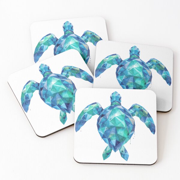 Item preview,  Blue Geometric Low Poly Crystal Sea Turtle designed and sold by zoughlal.