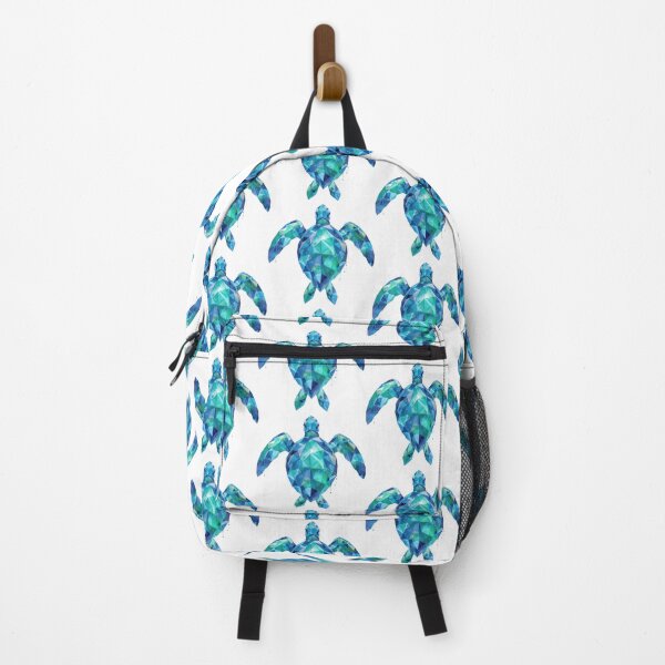 Item preview, Blue Geometric Low Poly Crystal Sea Turtle designed and sold by zoughlal.