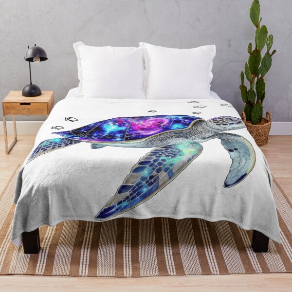 Item preview, Side View Cosmic Galaxy Shell Sea Turtle designed and sold by zoughlal.