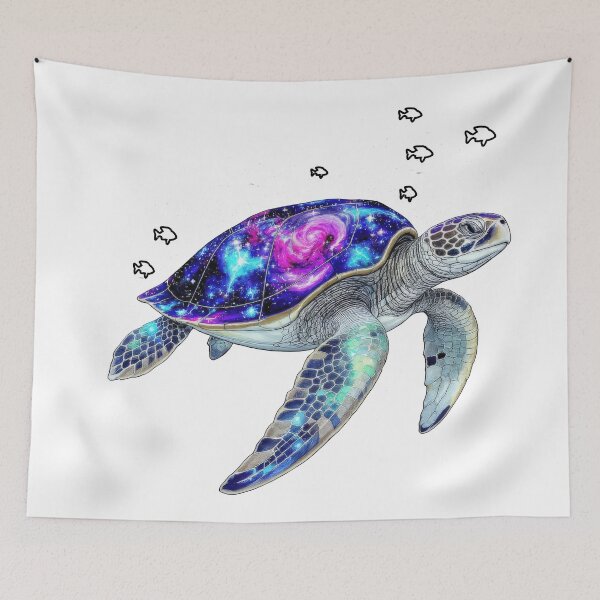 Item preview,  Side View Cosmic Galaxy Shell Sea Turtle designed and sold by zoughlal.